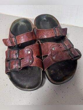 Mephisto Leather Buckle Sandals – Size 9 – Brown – Well Loved